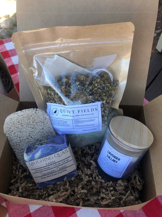Goat Milk Bath Gift Set – Soap, Botanical Soak & Soy Candle