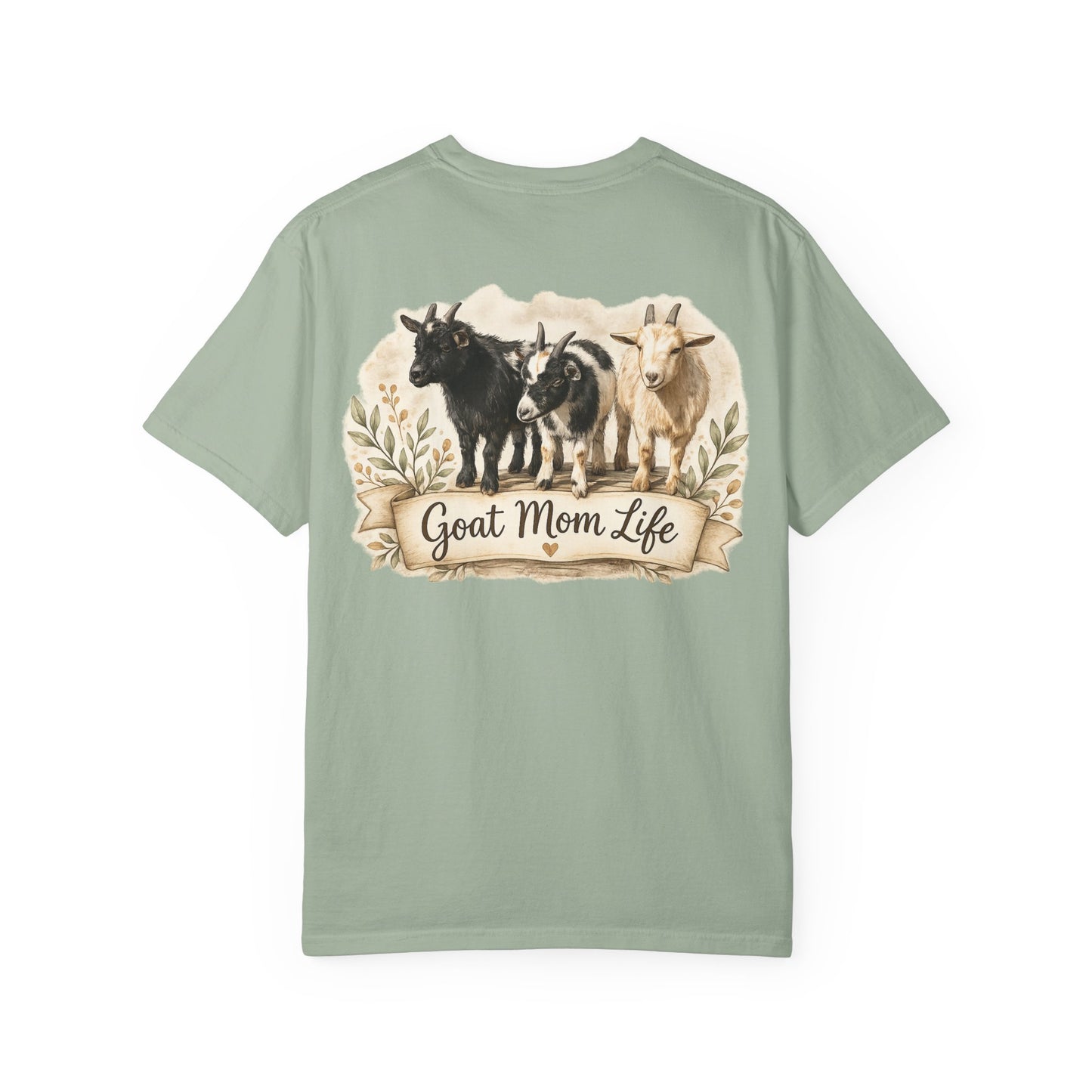 Goat Mom Unisex Garment-Dyed T-shirt