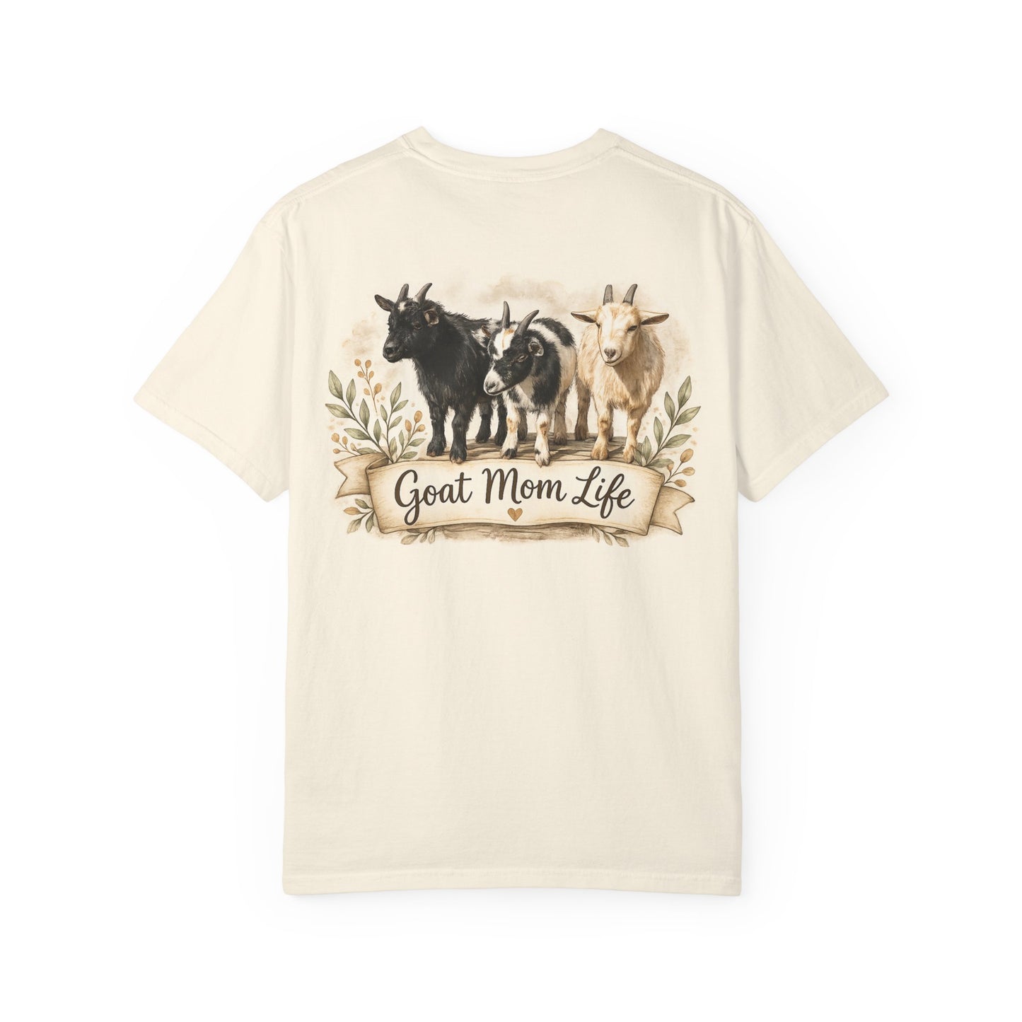 Goat Mom Unisex Garment-Dyed T-shirt