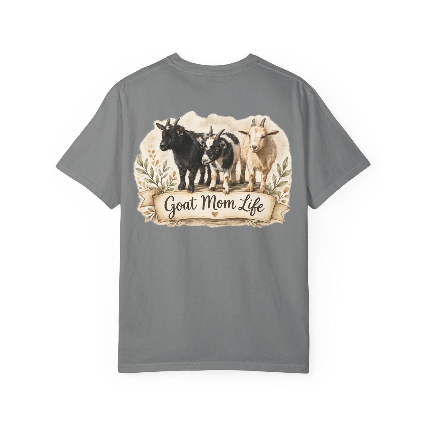 Goat Mom Unisex Garment-Dyed T-shirt