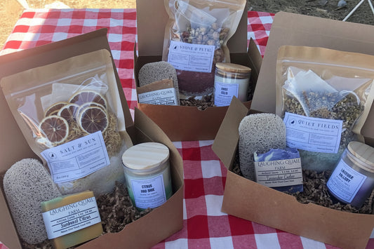 Goat Milk Bath Gift Set – Soap, Botanical Soak & Soy Candle